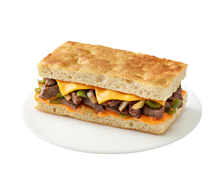필리 치즈 <br/>스테이크 포카치아
